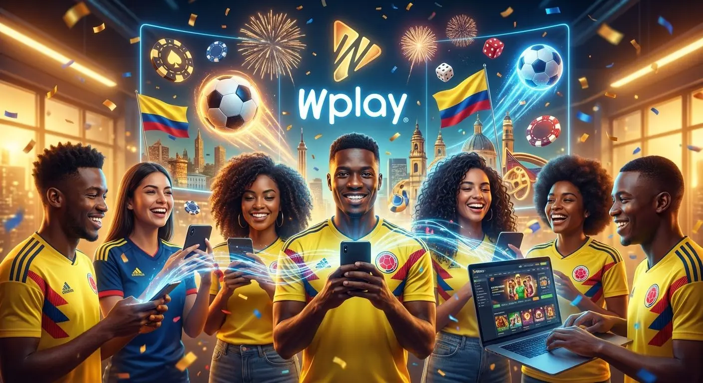 Jugadores colombianos conectando y celebrando victorias en Wplay online.