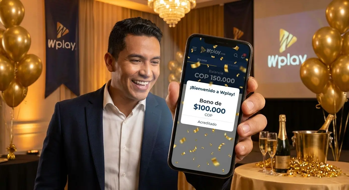 Bono de bienvenida recibido en la aplicaci&oacute;n m&oacute;vil de Wplay