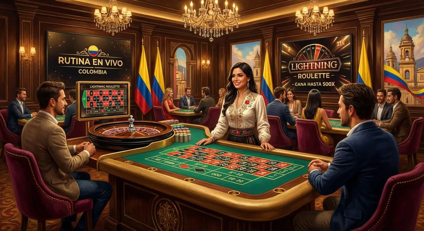 Ruleta online Wplay con crupier colombiano y mesas elegantes en casino en vivo