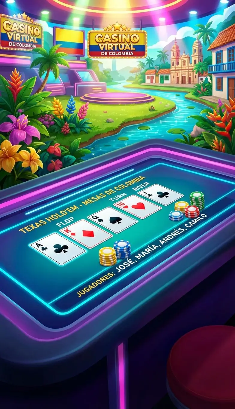 Mesa digital de poker Texas Hold’em en Wplay.
