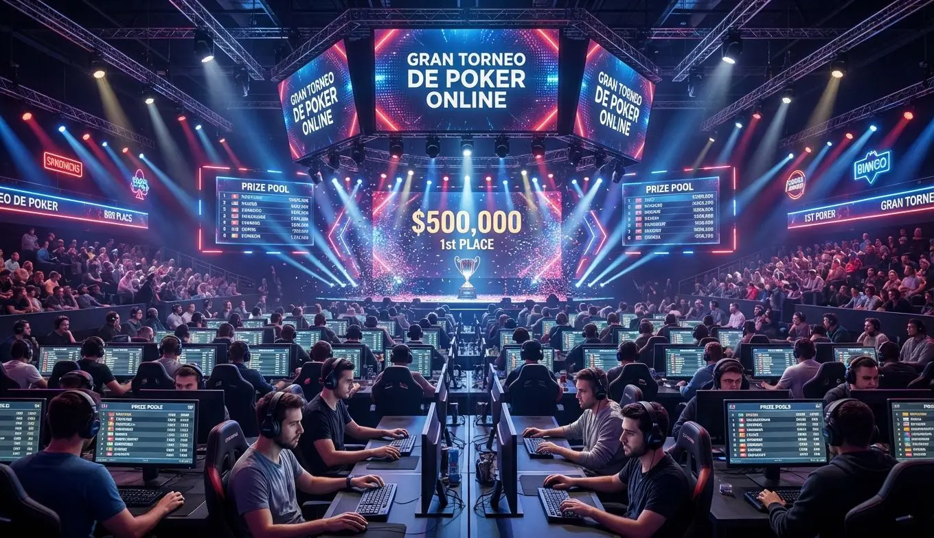 Torneo digital de poker en Wplay con jugadores compitiendo por premios.