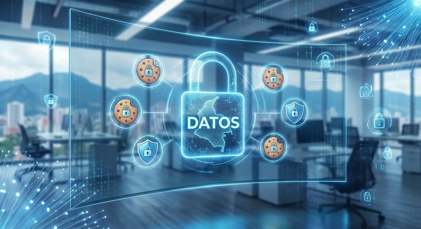 Banner de protección de datos y cookies digitales en Wplay Colombia.
