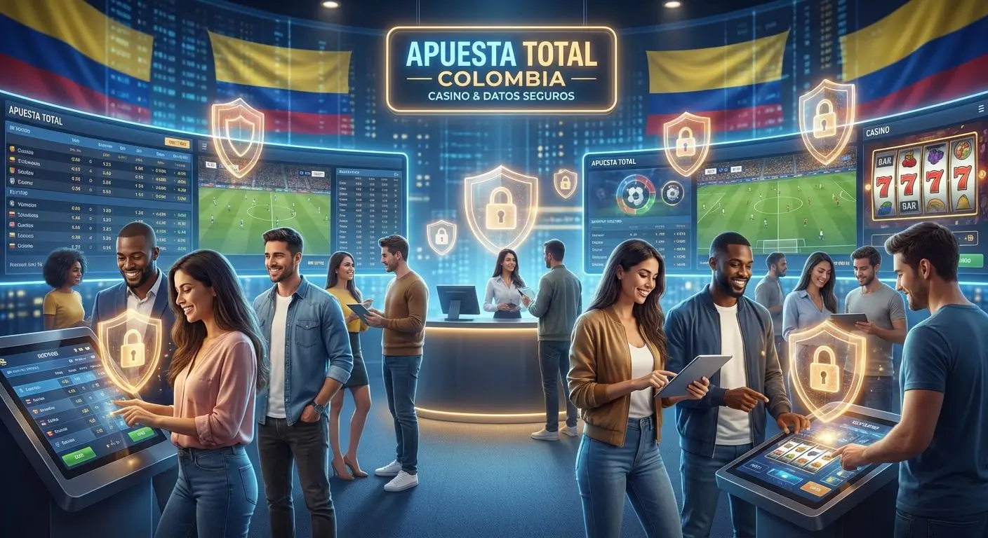 Ambiente digital de plataforma de apuestas con elementos de seguridad y usuarios interactuando