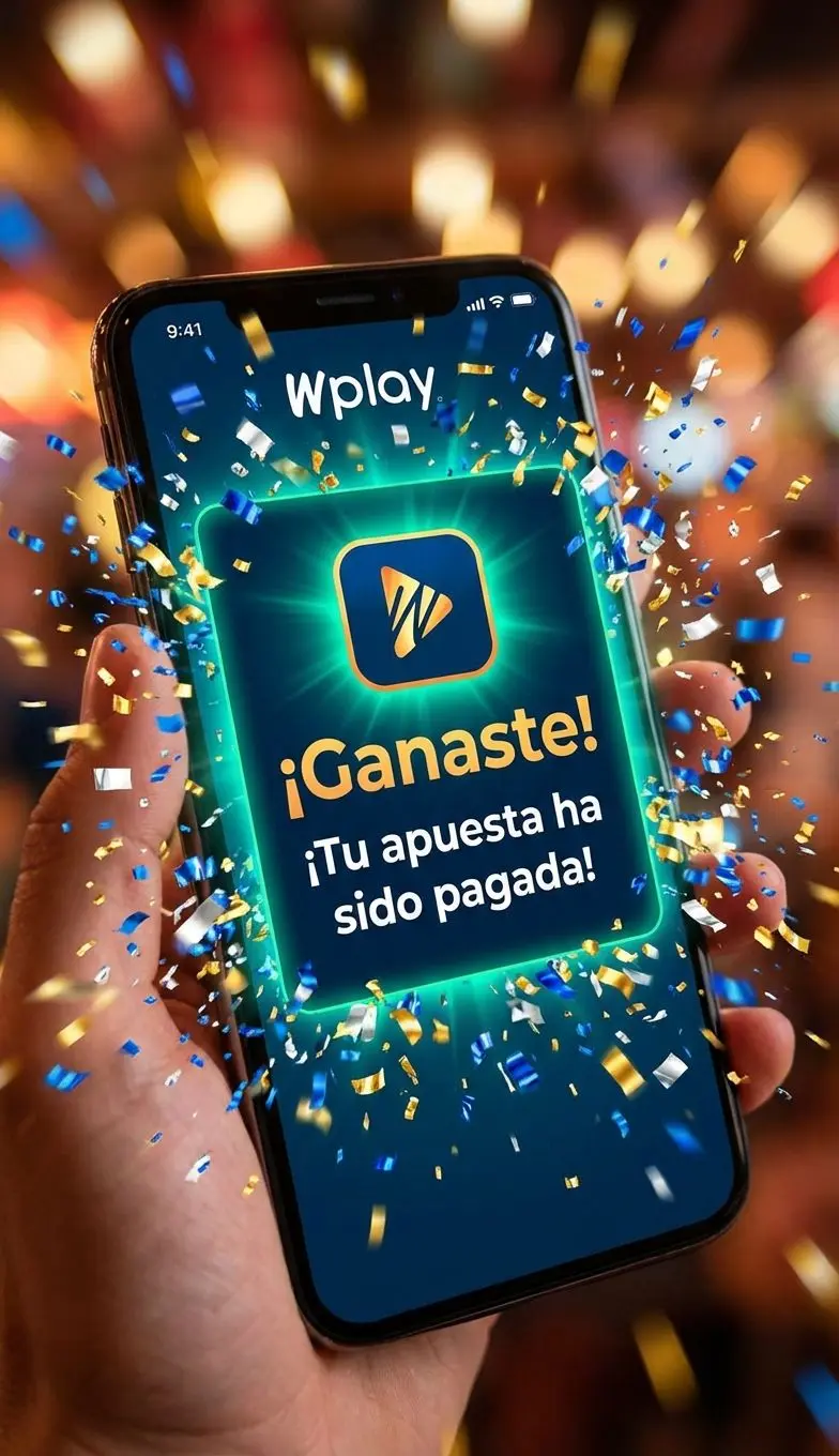 Pantalla móvil recibiendo notificación de bono bienvenida Wplay para tenis de mesa