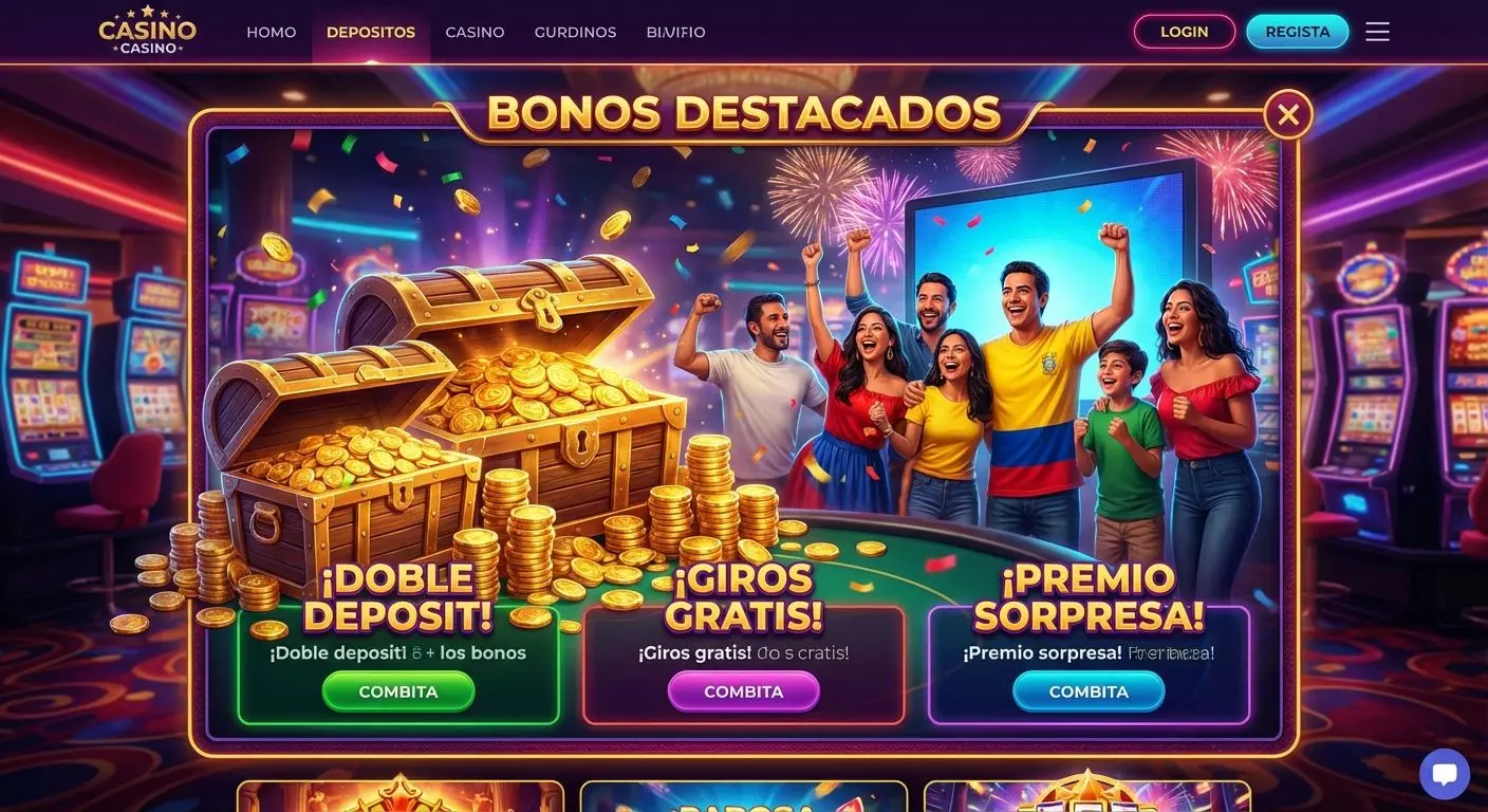 Vista de promociones y bonos especiales en Wplay para nuevos y existentes jugadores