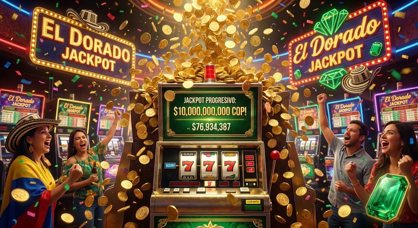 Máquina tragaperras premiando con jackpot progresivo en Wplay Colombia